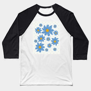 Baby blue daisy flowers Baseball T-Shirt